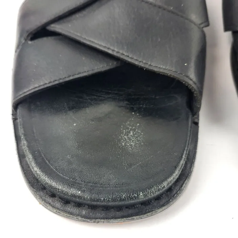 Vintage Timberland Smart Leather Slide Sandals Slip On Men's Size 12M Black
